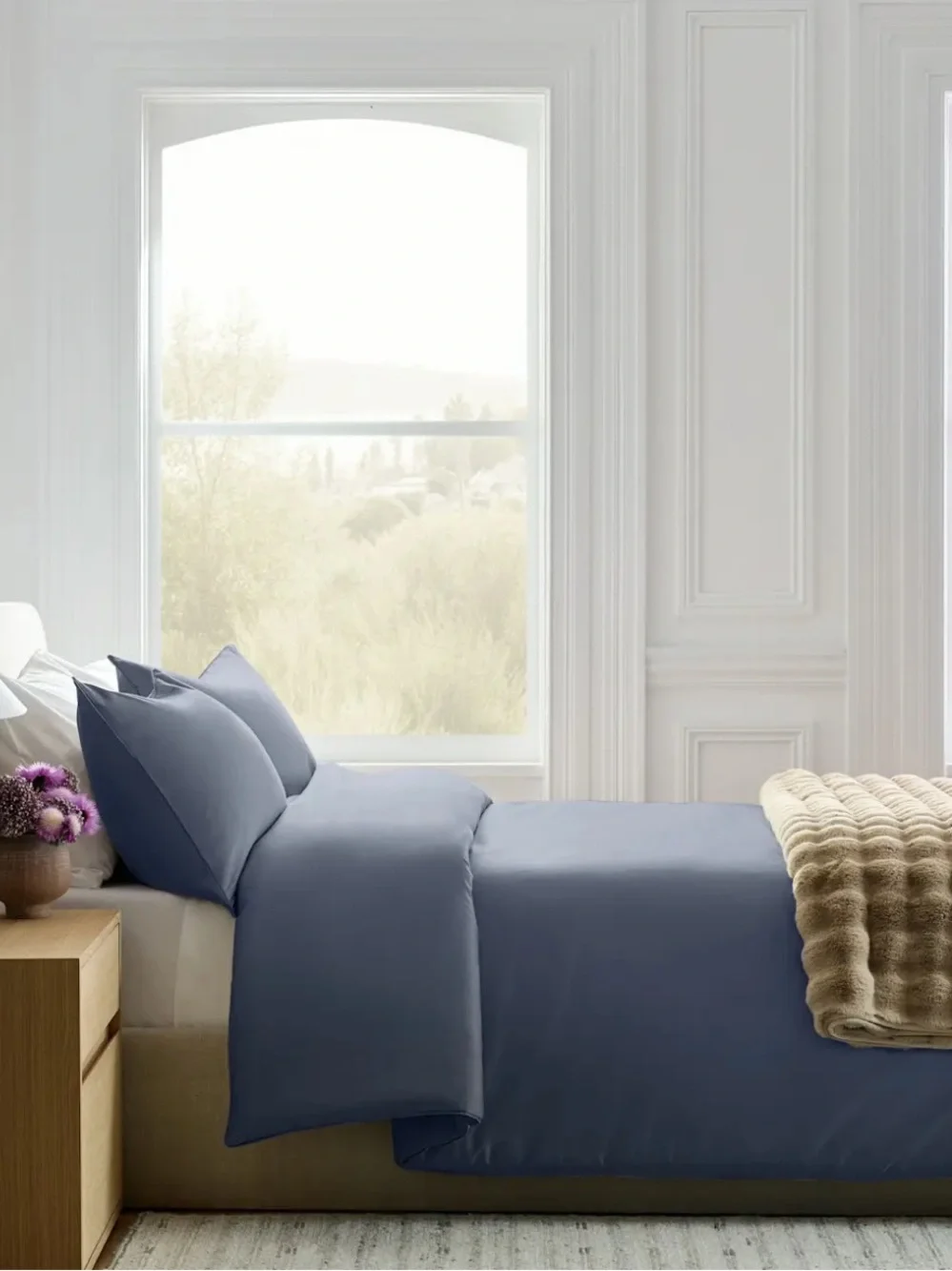 Quince Organic Sateen Comforter in Mineral